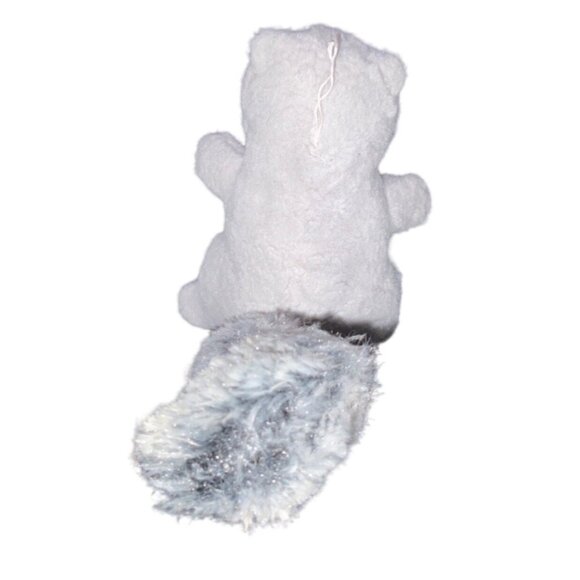 Gray & White Plush Squirrel Toy With Fuzzy Tail 7" Stuffed Animal - Picture 3 of 5